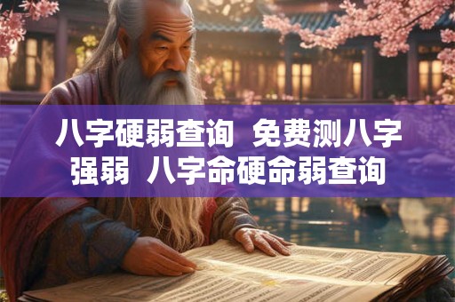 八字硬弱查询  免费测八字强弱  八字命硬命弱查询