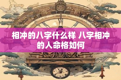 相冲的八字什么样 八字相冲的人命格如何