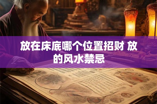 放在床底哪个位置招财 放的风水禁忌 放在床底哪个位置招财 放的风水禁忌