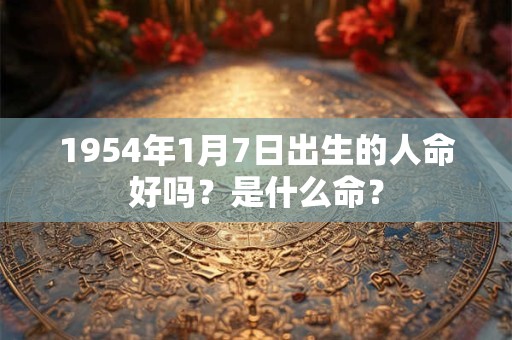 1954年1月7日出生的人命好吗？是什么命？