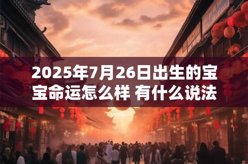 2025年7月26日出生的宝宝命运怎么样 有什么说法