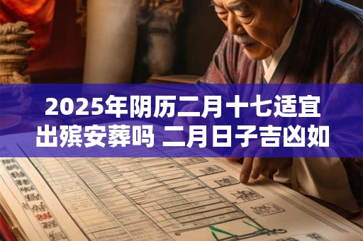 2025年阴历二月十七适宜出殡安葬吗 二月日子吉凶如何