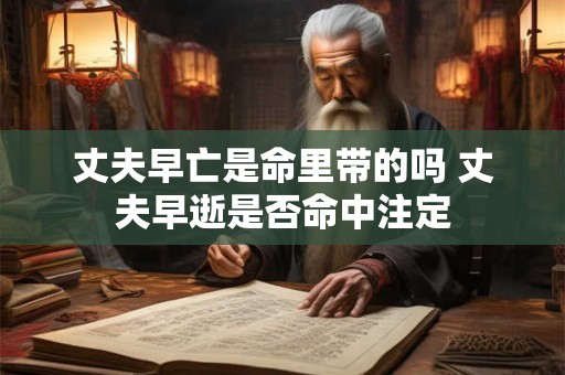 丈夫早亡是命里带的吗 丈夫早逝是否命中注定