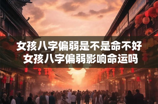女孩八字偏弱是不是命不好 女孩八字偏弱影响命运吗