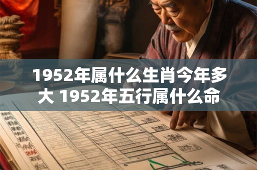 1952年属什么生肖今年多大 1952年五行属什么命