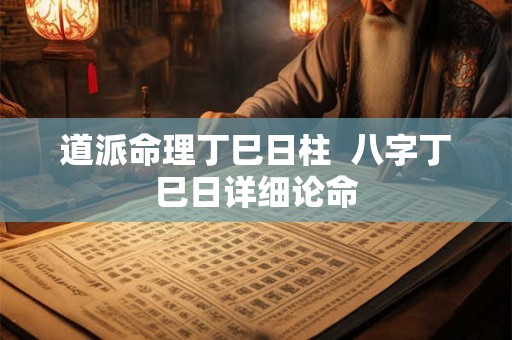 道派命理丁巳日柱  八字丁巳日详细论命