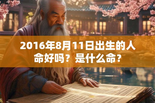 2016年8月11日出生的人命好吗？是什么命？