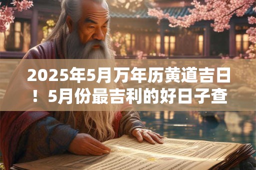 2025年5月万年历黄道吉日！5月份最吉利的好日子查询