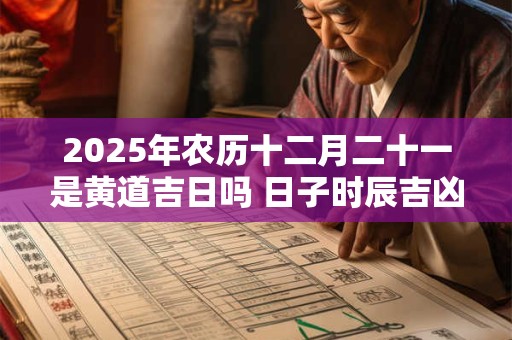 2025年农历十二月二十一是黄道吉日吗 日子时辰吉凶 2025年农历十二月二十一是黄道吉日吗 日子时辰吉凶