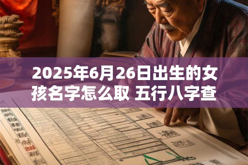 2025年6月26日出生的女孩名字怎么取 五行八字查询