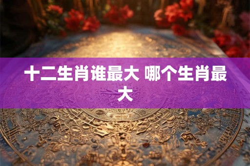 十二生肖谁最大 哪个生肖最大