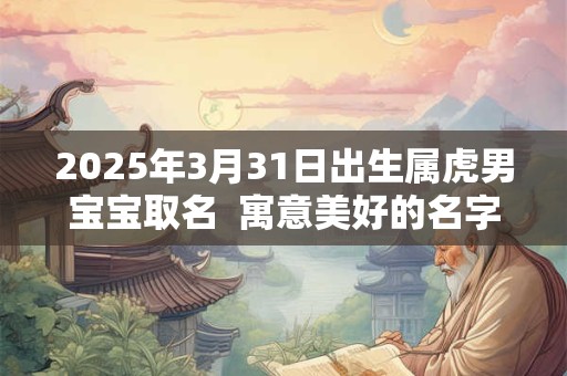 2025年3月31日出生属虎男宝宝取名  寓意美好的名字
