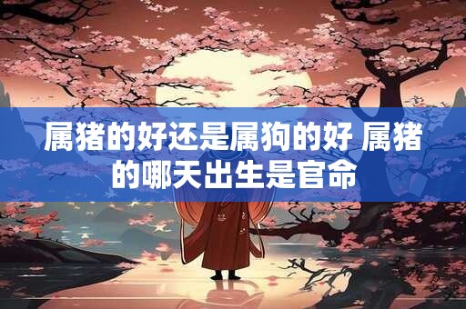 属猪的好还是属狗的好 属猪的哪天出生是官命 属猪的好还是属狗的好 属猪的哪天出生是官命