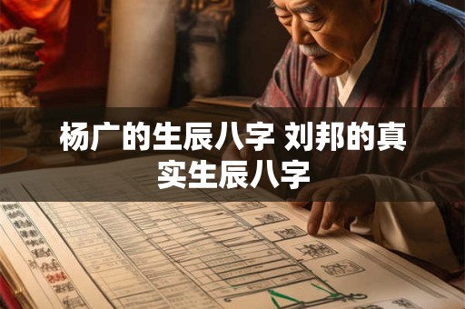 杨广的生辰八字 刘邦的真实生辰八字