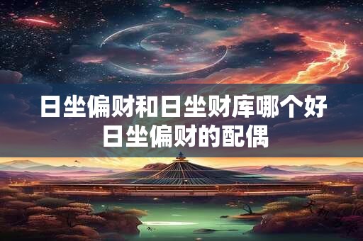 日坐偏财和日坐财库哪个好 日坐偏财的配偶