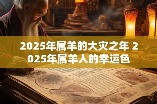 2025年属羊的大灾之年 2025年属羊人的幸运色