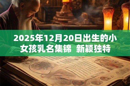 2025年12月20日出生的小女孩乳名集锦  新颖独特