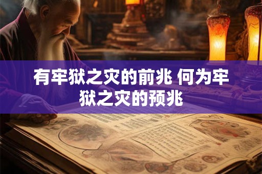 有牢狱之灾的前兆 何为牢狱之灾的预兆