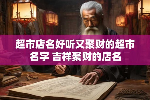 超市店名好听又聚财的超市名字 吉祥聚财的店名