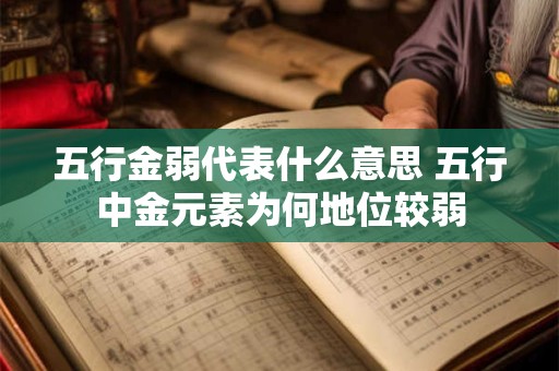 五行金弱代表什么意思 五行中金元素为何地位较弱