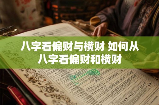 八字看偏财与横财 如何从八字看偏财和横财