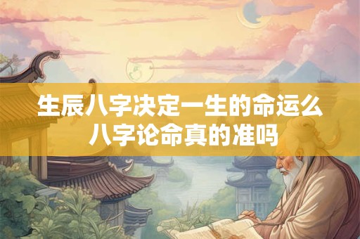 生辰八字决定一生的命运么 八字论命真的准吗