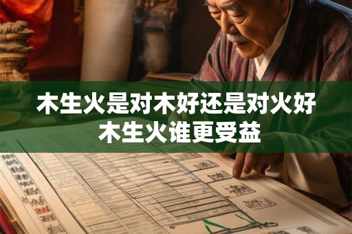 木生火是对木好还是对火好 木生火谁更受益