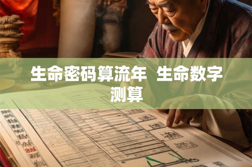 生命密码算流年  生命数字测算