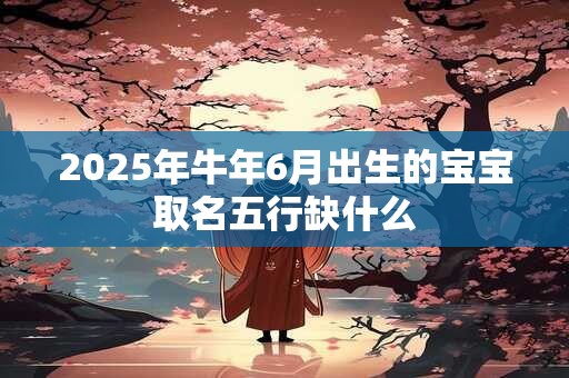2025年牛年6月出生的宝宝取名五行缺什么