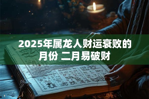 2025年属龙人财运衰败的月份 二月易破财