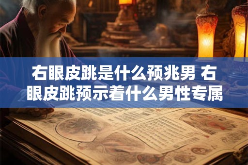 右眼皮跳是什么预兆男 右眼皮跳预示着什么男性专属 右眼皮跳是什么预兆男 右眼皮跳预示着什么男性专属