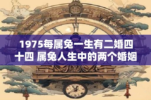 1975每属兔一生有二婚四十四 属兔人生中的两个婚姻阶段