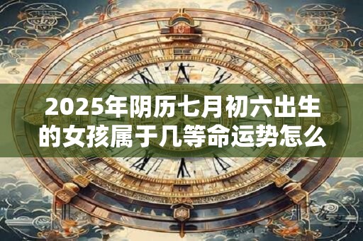 2025年阴历七月初六出生的女孩属于几等命运势怎么样