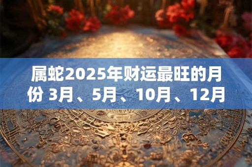 属蛇2025年财运最旺的月份 3月、5月、10月、12月