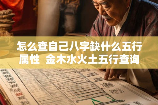 怎么查自己八字缺什么五行属性  金木水火土五行查询表