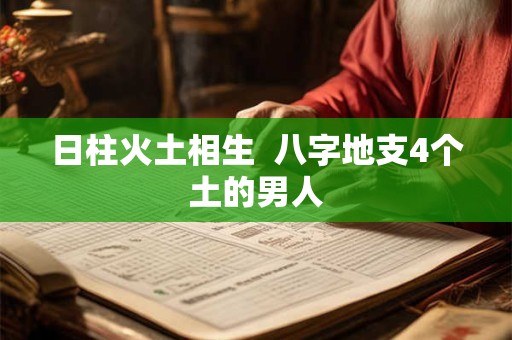 日柱火土相生  八字地支4个土的男人