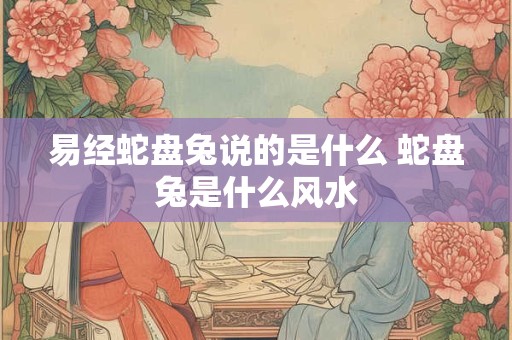 易经蛇盘兔说的是什么 蛇盘兔是什么风水