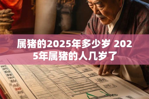 属猪的2025年多少岁 2025年属猪的人几岁了