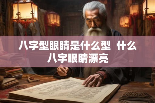 八字型眼睛是什么型  什么八字眼睛漂亮