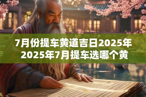 7月份提车黄道吉日2025年 2025年7月提车选哪个黄道吉日