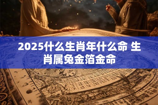 2025什么生肖年什么命 生肖属兔金箔金命