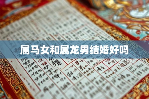 属马女和属龙男结婚好吗