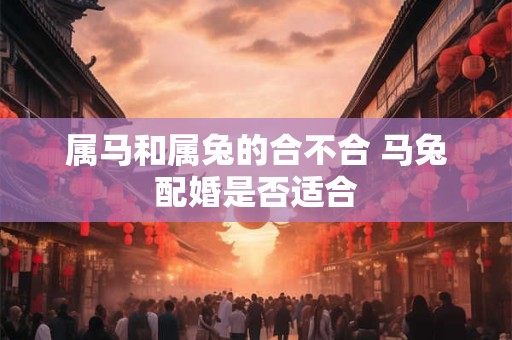 属马和属兔的合不合 马兔配婚是否适合
