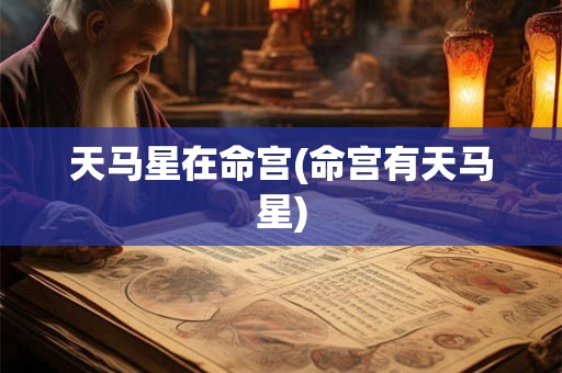 天马星在命宫(命宫有天马星)