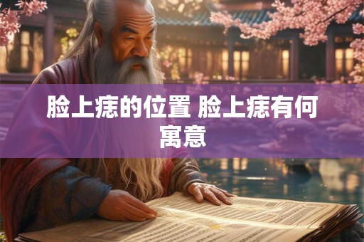 脸上痣的位置 脸上痣有何寓意