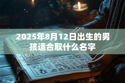 2025年8月12日出生的男孩适合取什么名字