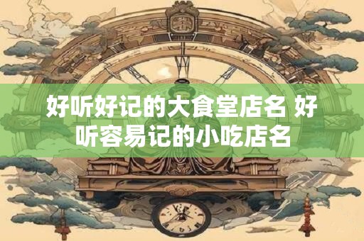 好听好记的大食堂店名 好听容易记的小吃店名