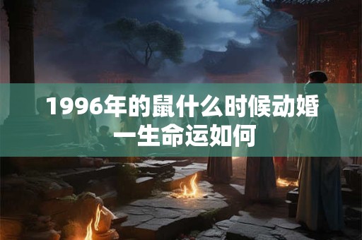 1996年的鼠什么时候动婚 一生命运如何