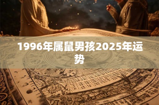 1996年属鼠男孩2025年运势