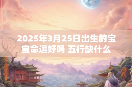 2025年3月25日出生的宝宝命运好吗 五行缺什么